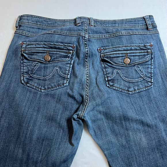 CAbi Mid Rise Stretch Boot Cut Jeans Size 12 Style # 178R Casual Rodeo Cowgirl - Picture 6 of 14